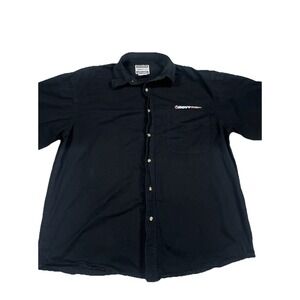 Hoyt USA Team Archery Shirt Black Button Up Short Sleeve 2XL Genuine Apparel